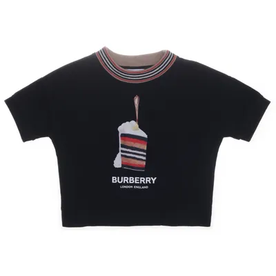 T-shirt (Zwart) van Burberry Katoen, Nylon, Wol