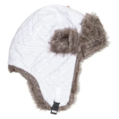 Trapper hat (White, Brown) from Handskkompaniet Acrylic, Polyester