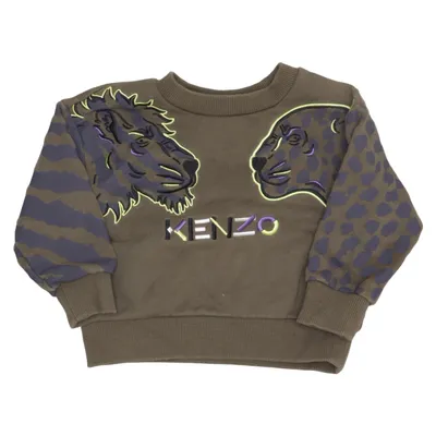 Sweatshirt (Grøn) fra Kenzo Kids Bomuld, Elastan, Polyester