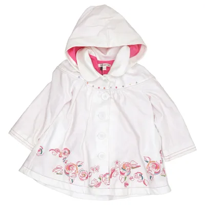 Frakke (Hvid, Pink, Flerfarvet) fra Kenzo Kids Bomuld, Polyurethan
