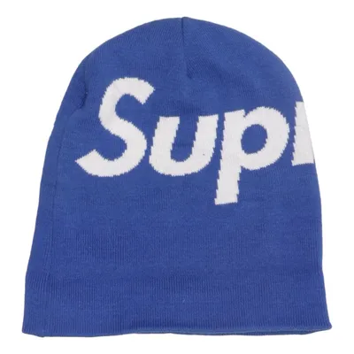 Beanie (Blue, White) from Supreme Cashmere, Cotton