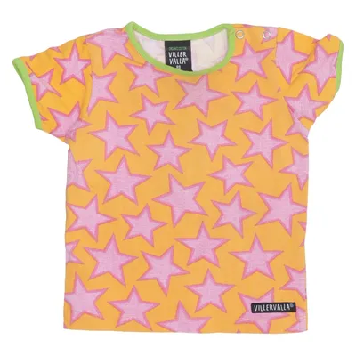 T-shirt (Geel, Roze, Groen) van Villervalla Elastaan, Organisch katoen