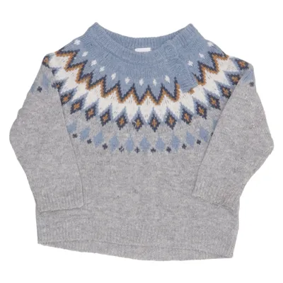Strickpullover (Grau, Blau, Mehrfarbig) von Lindex Baby Acryl, Polyamid, Wolle