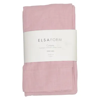 Rod pocket curtain (Pink) from Elsaform Cotton