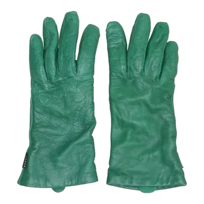 Leather gloves (Green) from Gaucho Leather, Wool