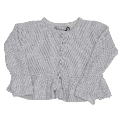 Cardigan (Gris) de Lindex Kids Coton, Fibre métallique