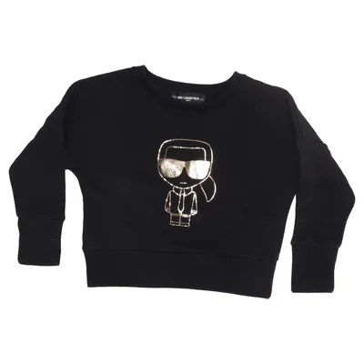 Sweatshirt (Zwart) van Karl Lagerfeld Kids Katoen, Polyester
