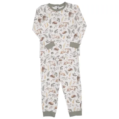 Pajamas (White, Green, Brown) from Newbie by KappAhl Cotton