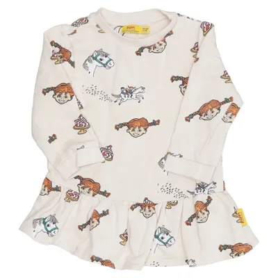 Klänning (Beige, Flerfärgad) från Åhléns Kids Bomull