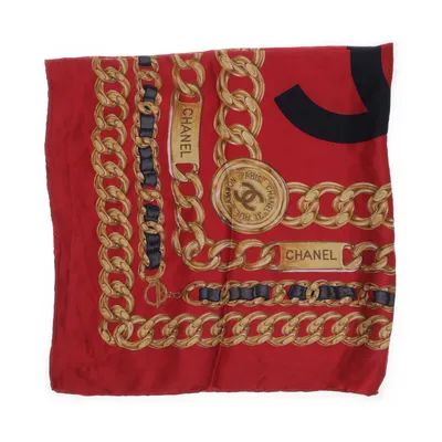 Sjal (Röd, Guldfärgad, Svart) från Chanel