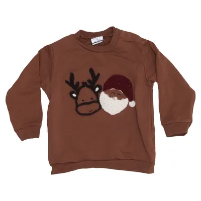 Weihnachtspullover (Braun) von Hust and Claire Baumwolle, Elasthan