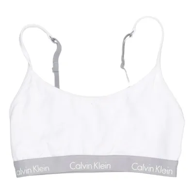 Bralette (Hvid, Grå) fra Calvin Klein Bomuld, Elastan