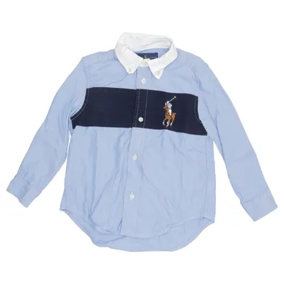 Button down shirt (Blue, White) from Ralph Lauren Cotton, Elastane, Polyamide