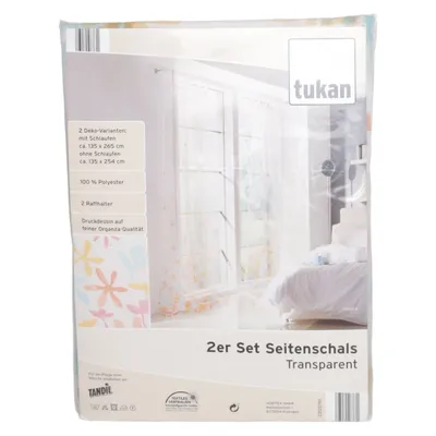 Rideau passe tringle (Seitenschals Transparent) de Tukan Polyester