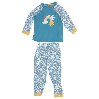 Pyjamasz (Blå, Hvid) fra Frugi Økologisk bomuld