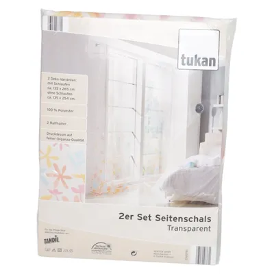 Rideau passe tringle (Blanc, Multicolore) de Tukan Polyester