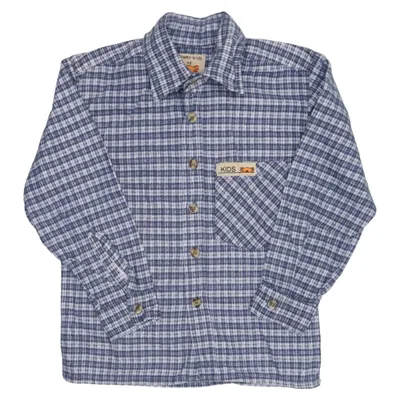 Flanellhemd (Blau, Weiß) von Power Kids Baumwolle