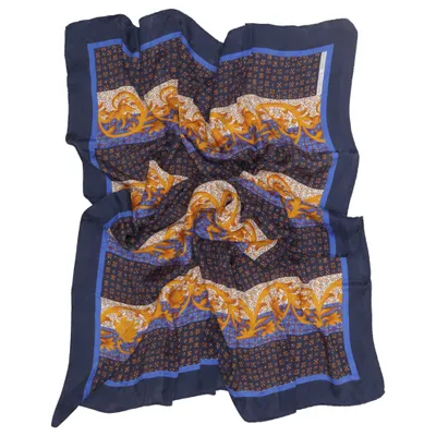 Cache-col (Bleu, Or, Multicolore) de Orietta Bruno Soie