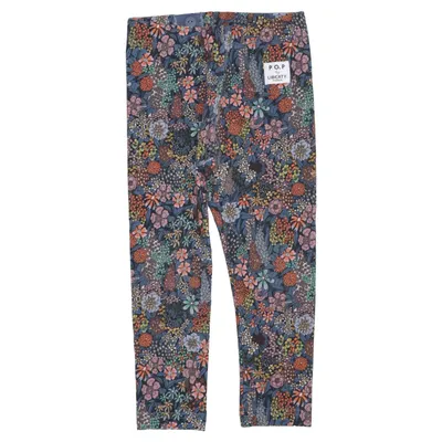 Leggings (Blå, Flerfärgad) från Polarn O. Pyret Elastan, Ekologisk bomull