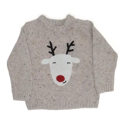 Kersttrui (Grijs, Meerkleurig) van Zara Knitwear Acryl, Katoen, Polyamide, Wol, Polyester