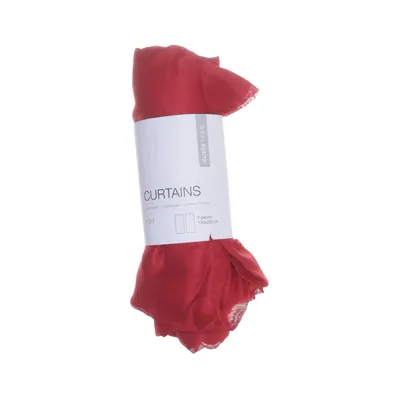 Rod pocket curtain (Red) from Rusta Home Polyester