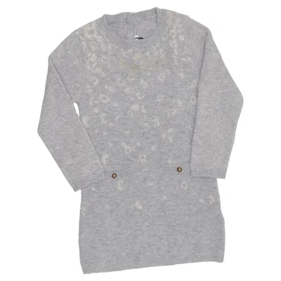Dress (Gray) from Chloé Angora, Metallic fiber, Polyamide, Polyester, Wool
