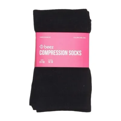 Compressiesokken (Zwart) van Beez Katoen, Elastaan, Polyamide