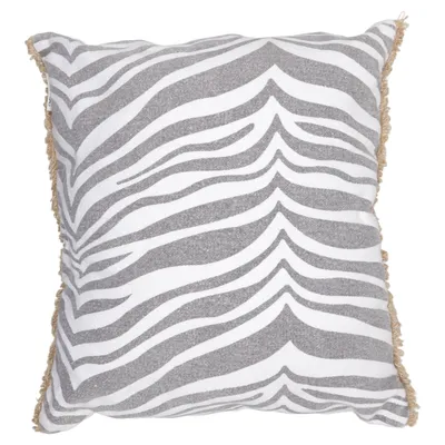 Coussin décoratif (Gris, Blanc) de Classic Collection Coton