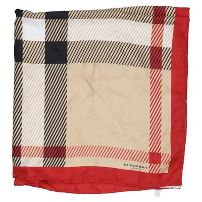 Scarf (Röd, Beige, Svart) från Burberry Silke