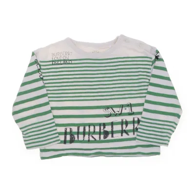 Langærmet t-shirt (Grøn, Hvid) fra Burberry Children Bomuld