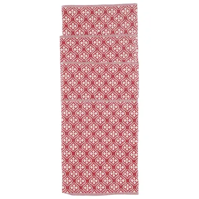 Set de table (Rouge, Blanc) Coton