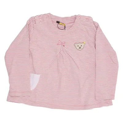 Long sleeve T-shirt (Pink, White) from Steiff Cotton, Elastane