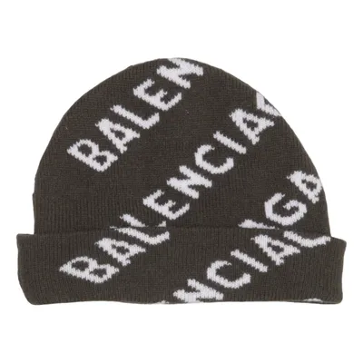 Beaniemössa (Svart, Vit) från Balenciaga Polyester, Ull