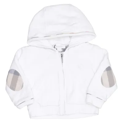 Hoodie (White) from Burberry Cotton, Elastane