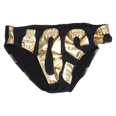 Badbyxor (Svart, Guldfärgad) från Moschino Swim Elastan, Polyamid