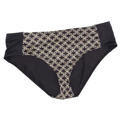 Bikiniunterteil (Schwarz, Gold) von Hop Lun Elasthan, Polyester