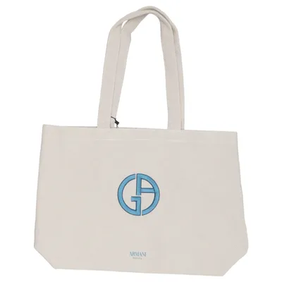 Sac en toile (Beige, Bleu) de Giorgio Armani Beauty Polyester recyclé