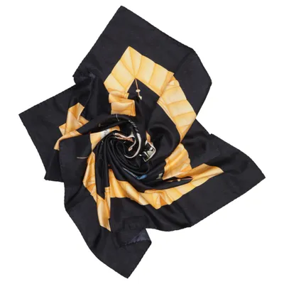 Neckerchief (Black, Yellow) from BVLGARI Silk
