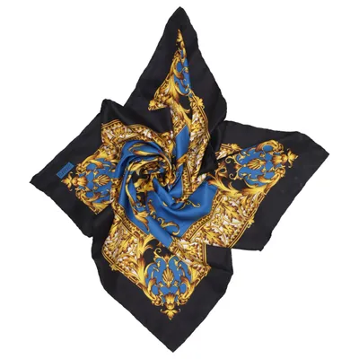Suit scarf (Black, Blue, Gold) from Erre Silk
