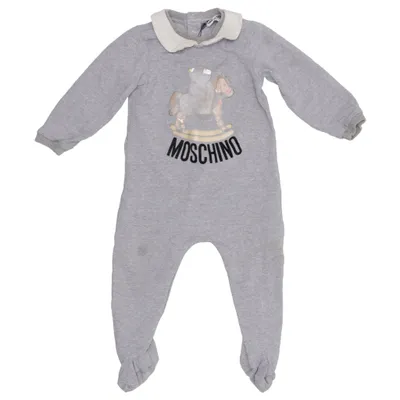 Rompers (Gray) from Moschino Baby Cotton, Elastane