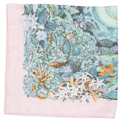 Sjal (Pink, Flerfarvet) fra Hermès Silke