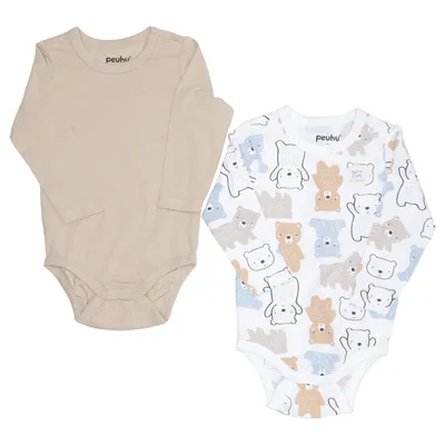 Body (Beige, Blanc, Multicolore) de Peuhu Coton, Élasthane
