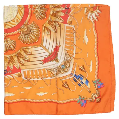 Neckerchief (Orange, Multicolored) from Hermès Silk