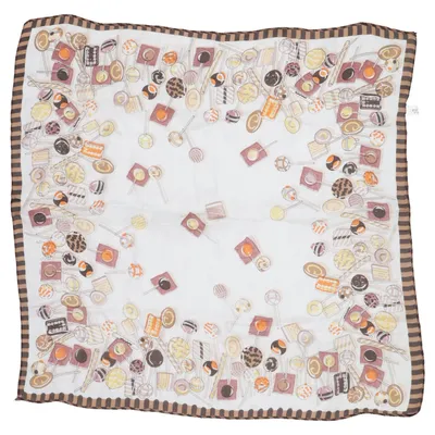 Cache-col (Blanc, Marron, Multicolore) Soie