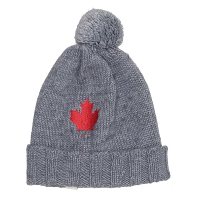 Bonnet à pompon (Gris, Rouge) de Canada Snow