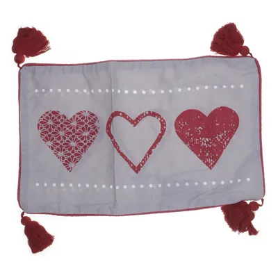 Cushion cover (Gray, Red) from Jotex Cotton