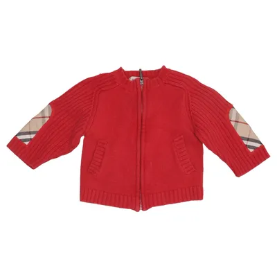 Cardigan (Red) from Burberry Cotton, Wool