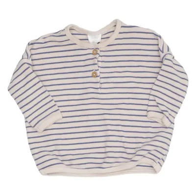 Henley T-shirt (Beige, Blå) fra Next Baby Bomuld, Elastan
