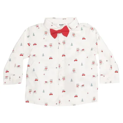 Skjorta (Beige, Röd, Flerfärgad) från KappAhl Bomull, Elastan