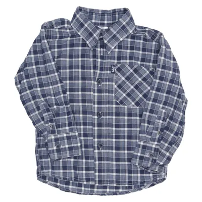 Chemise en flanelle (Bleu, Blanc) de Lingon & Blåbär Coton, Élasthane, Polyester